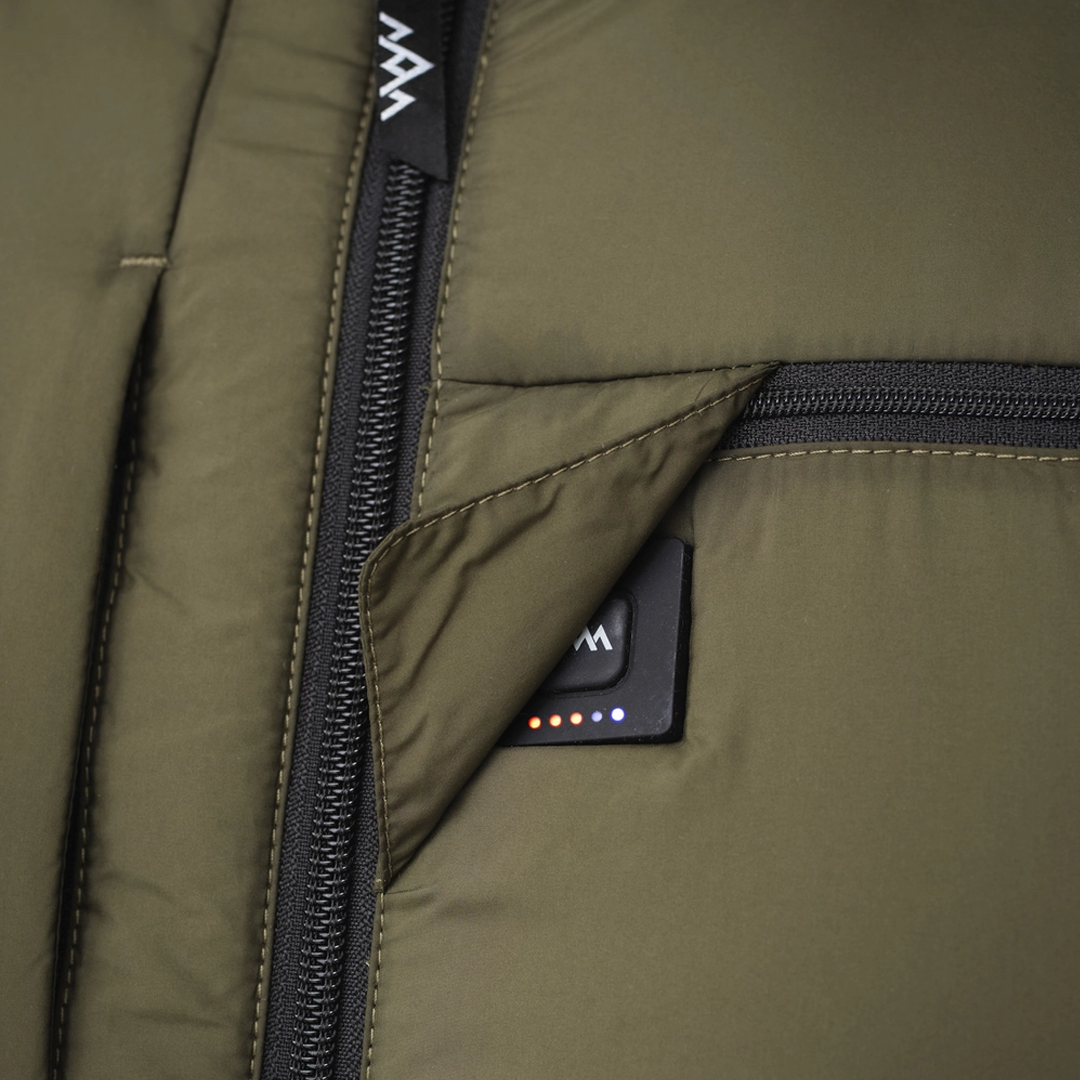 HeatX - Värmeväst Jakt Herr V2 – Olive Green, Värmeväst, från Heat Experience, hos Heat North